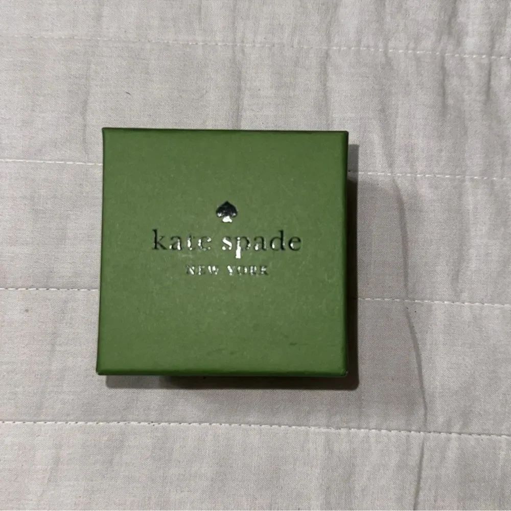 kate spade Boxed Black Brass Tone Round Cubic Zirconia Stud Earrings - Picture 8 of 10